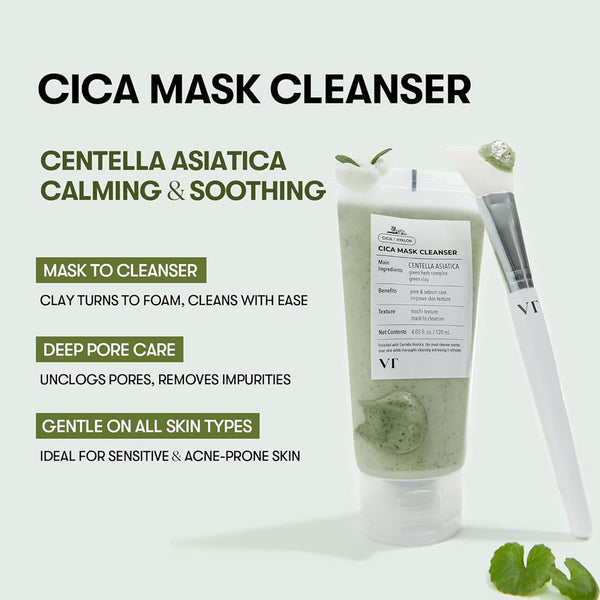 VT Cosmetics Cica Mask Cleanser Nudie Glow Australia