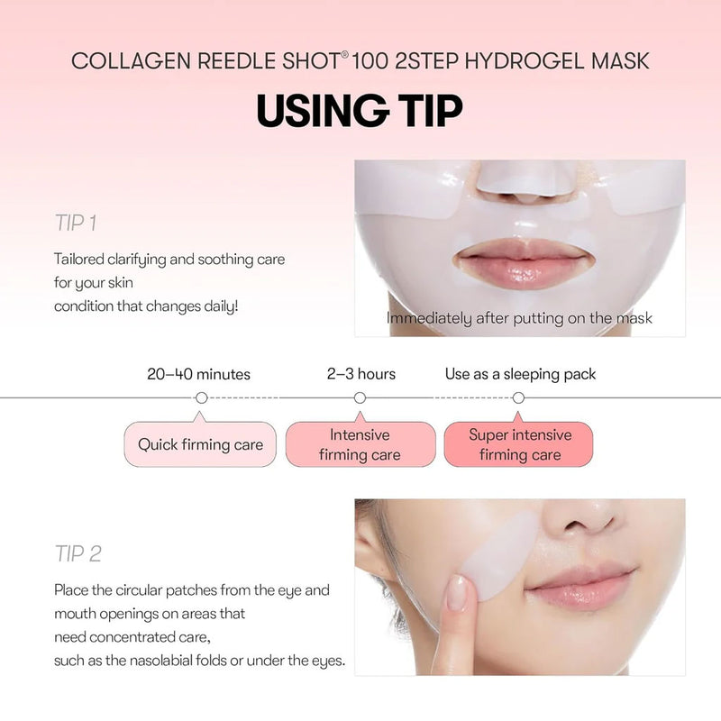 VT Cosmetics Collagen Reedle Shot 100 2Step Hydrogel Mask Nudie Glow Australia