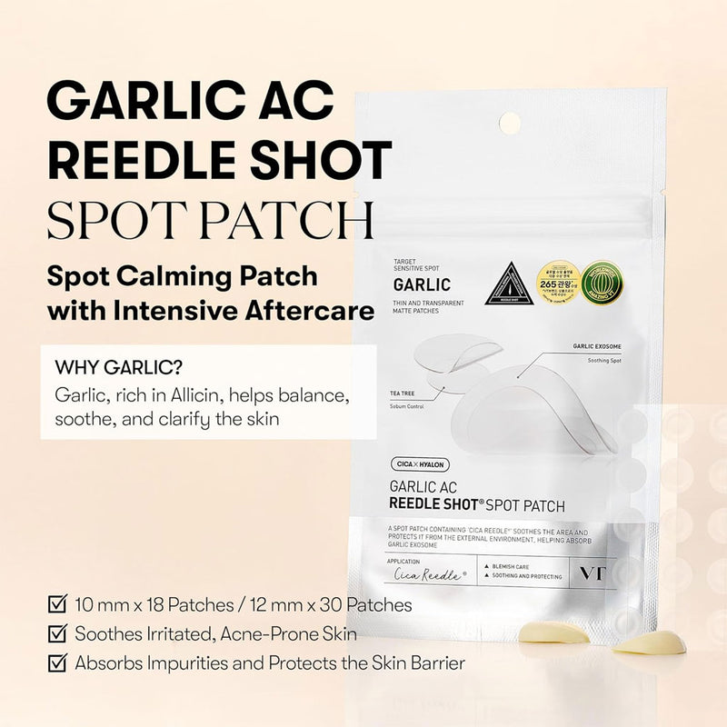 VT Cosmetics Garlic AC Reedle Shot Spot Patch Nudie Glow Australia
