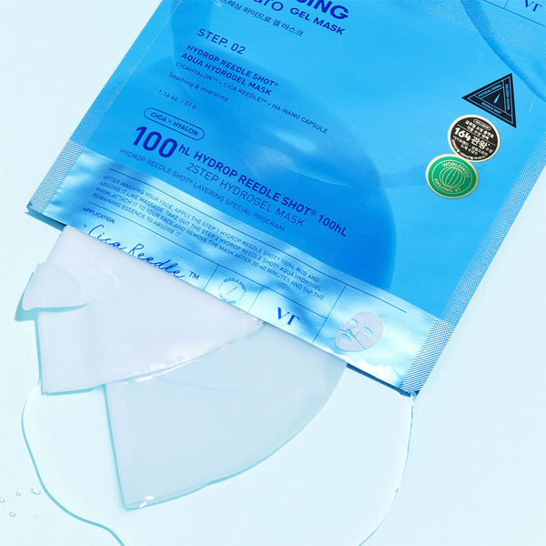 VT Cosmetics Hydrop Reedle Shot 100hL 2-Step Hydrogel Mask Nudie Glow Australia