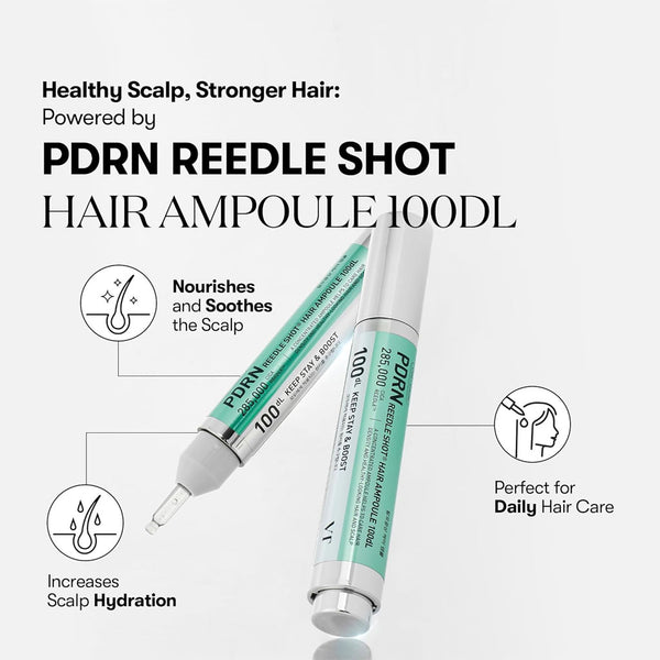 VT Cosmetics PDRN Reedle Shot Hair Ampoule 100dL Nudie Glow Australia