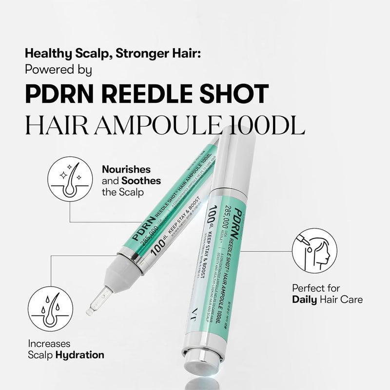 VT Cosmetics PDRN Reedle Shot Hair Ampoule 100dL Nudie Glow Australia