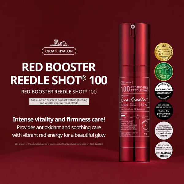 VT Cosmetics Red Booster Reedle Shot 100 Nudie Glow Australia