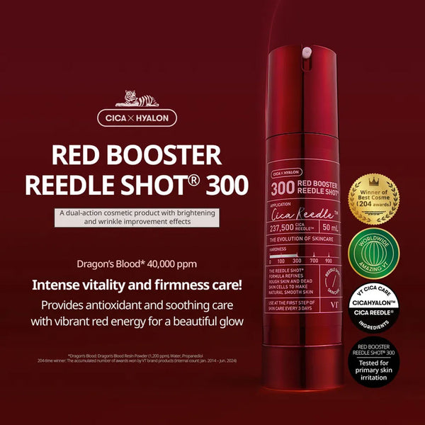 VT Cosmetics Red Booster Reedle Shot 300 Nudie Glow Australia