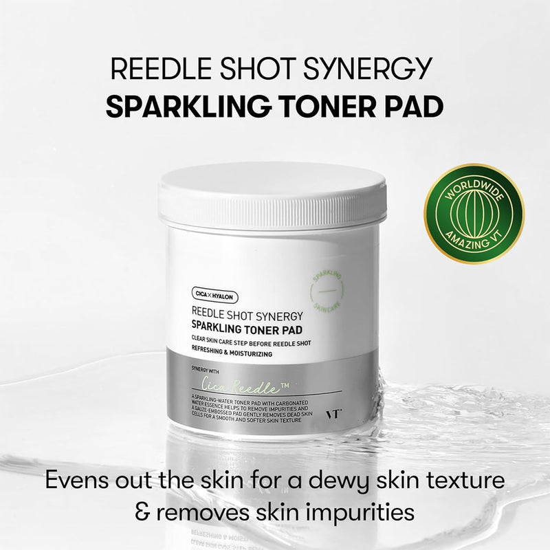 VT Cosmetics Reedle Shot Synergy Sparkling Toner Pad Nudie Glow Australia