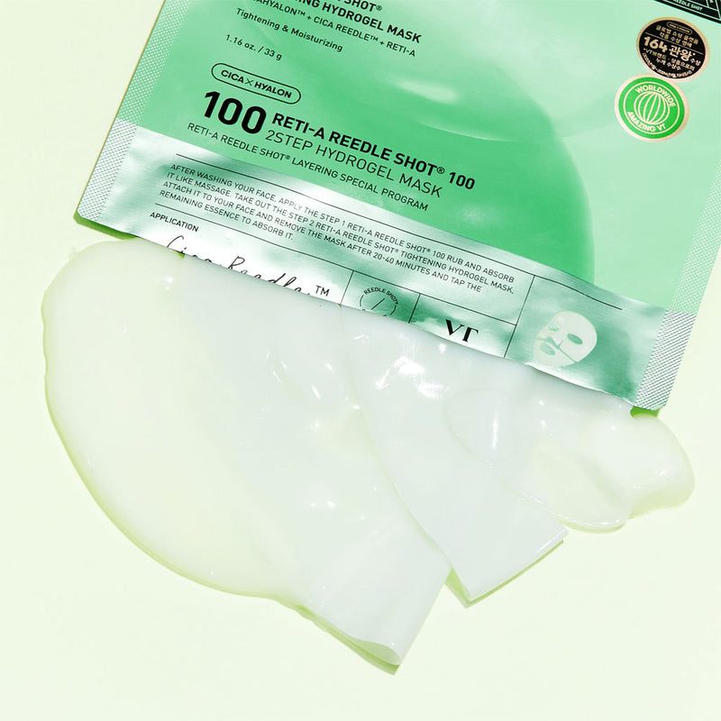 VT Cosmetics Reti-A Reedle Shot 100 2-Step Hydrogel Mask Nudie Glow Australia