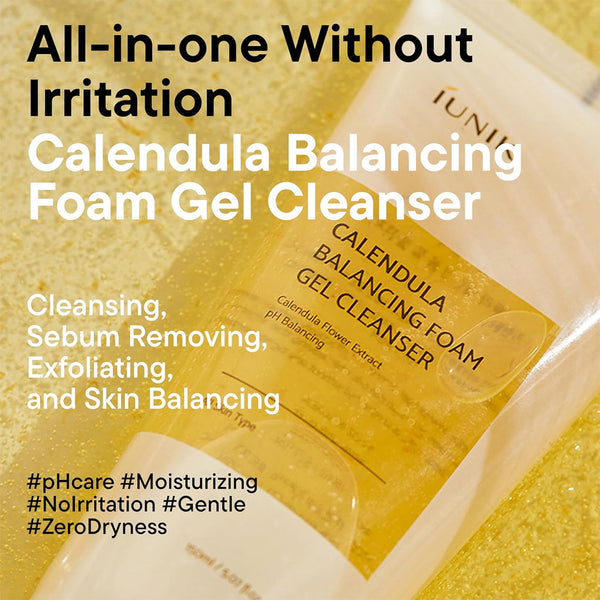 iUNIK Calendula Balancing Foam Gel Cleanser Nudie Glow Australia