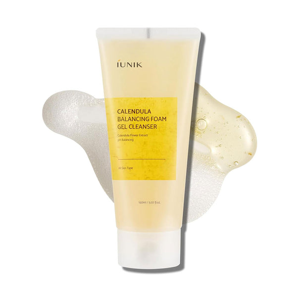 iUNIK Calendula Balancing Foam Gel Cleanser Nudie Glow Australia