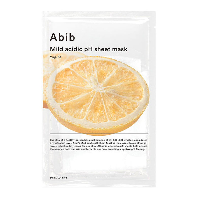 Abib Mild Acidic pH Sheet Mask Yuja Fit Nudie Glow Australia