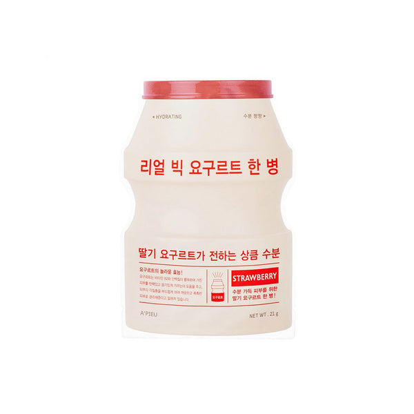 A'Pieu Real Big Yogurt One Bottle Strawberry Nudie Glow Korean Sheet Mask Skin Care Australia