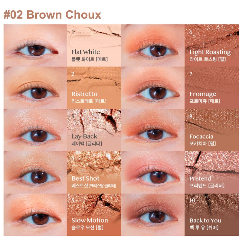 CLIO Pro Eye Palette #02 BROWN CHOUX Nudie Glow Australia