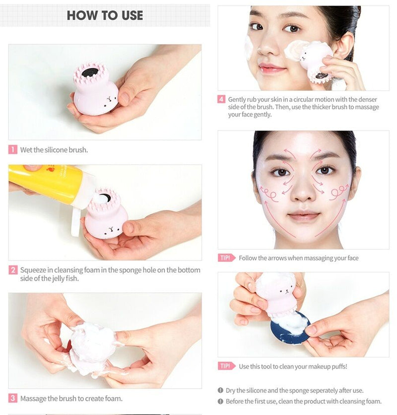 Etude House My Beauty Tool Exfoliating Jellyfish Silicon Brush Nudie Glow Best Korean Beauty Australia How to Use Directions