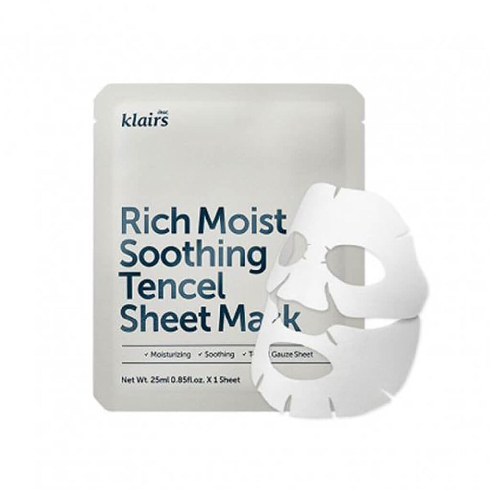 KLAIRS Rich Moist Soothing Tencel Sheet Mask - Korean Beauty