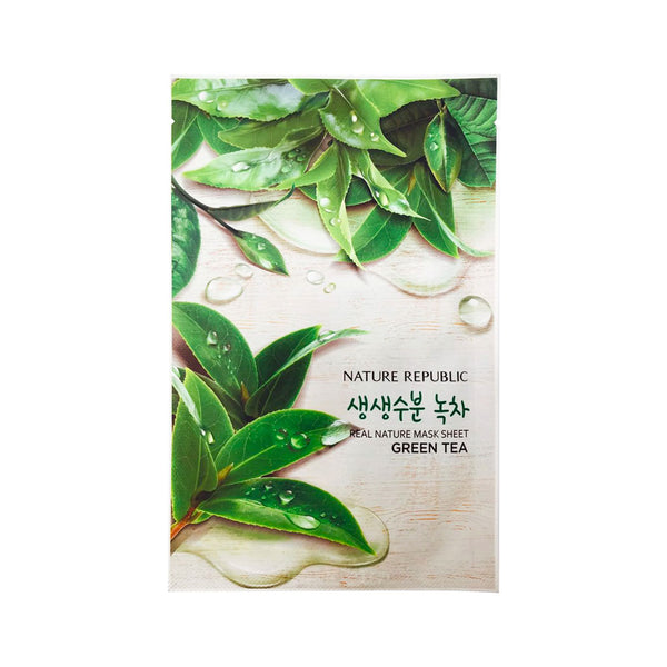 Nature Republic Real Nature Mask Sheet Green Tea Nudie Glow Best Korean Beauty Store Australia