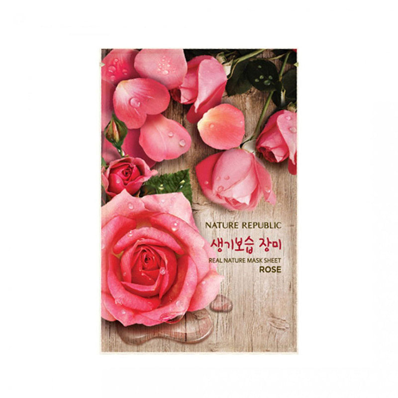 Nature Republic Real Nature Mask Sheet Rose Nudie Glow Best Korean Beauty Store Australia