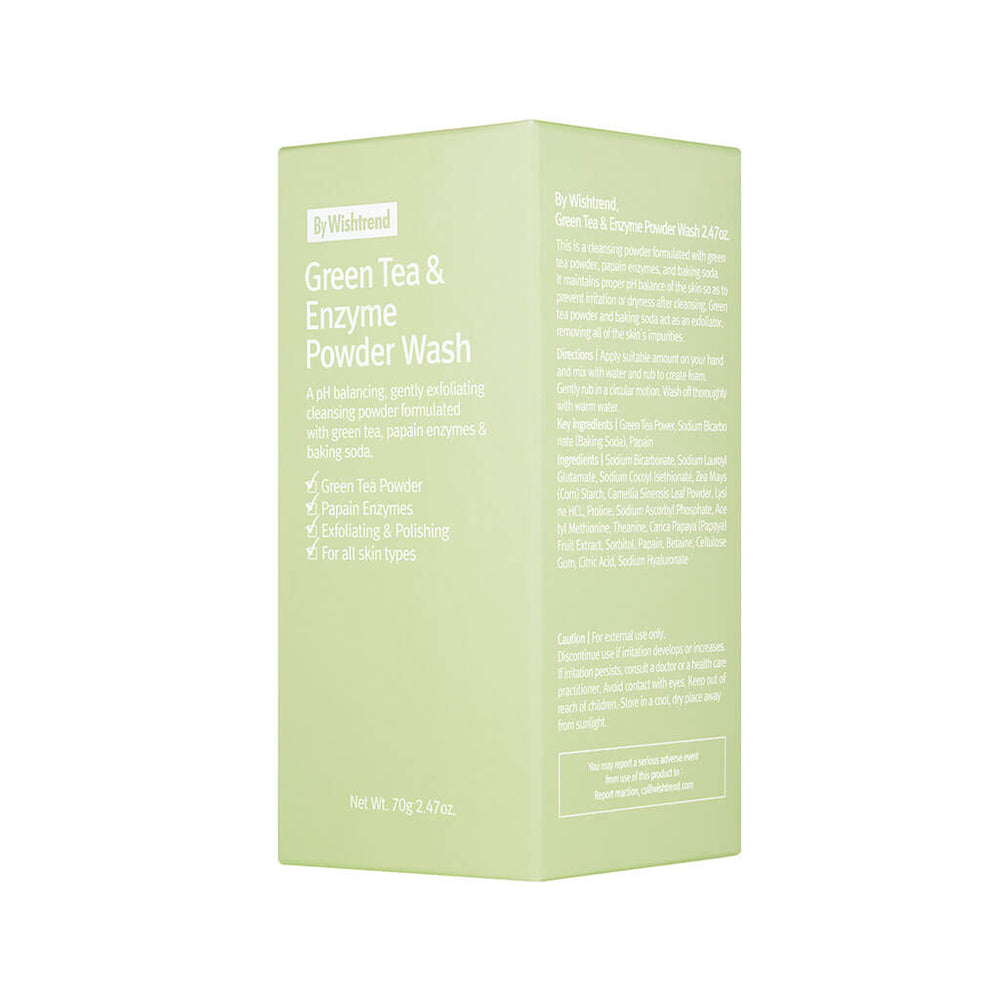 BY WISHTREND Green Tea & Enzyme Powder Wash - Nudie Glow Australia