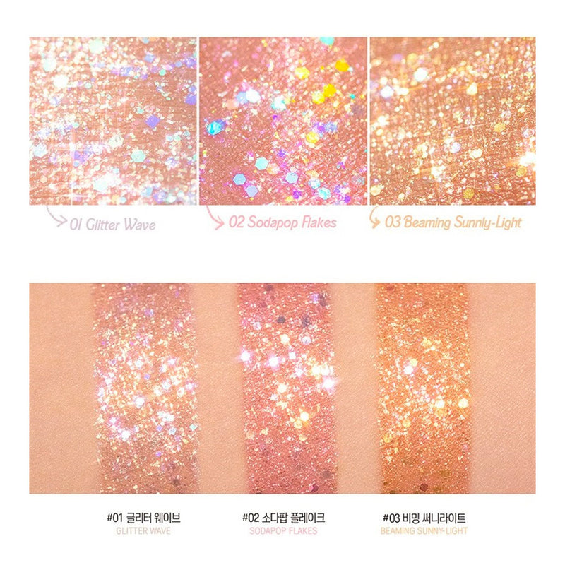 [Peripera] Sugar Twinkle Liquid Glitter 3 Beaming Sunny Light