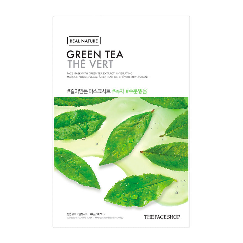 The Face Shop Real Nature Face Mask Green Tea Nudie Glow Australia
