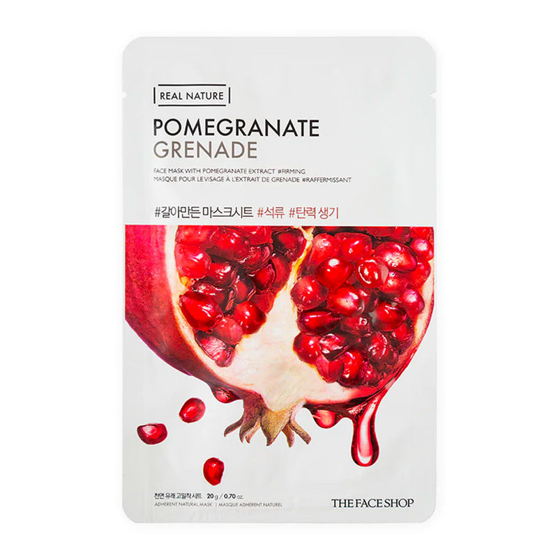 The Face Shop Real Nature Face Mask Pomegranate Nudie Glow Australia