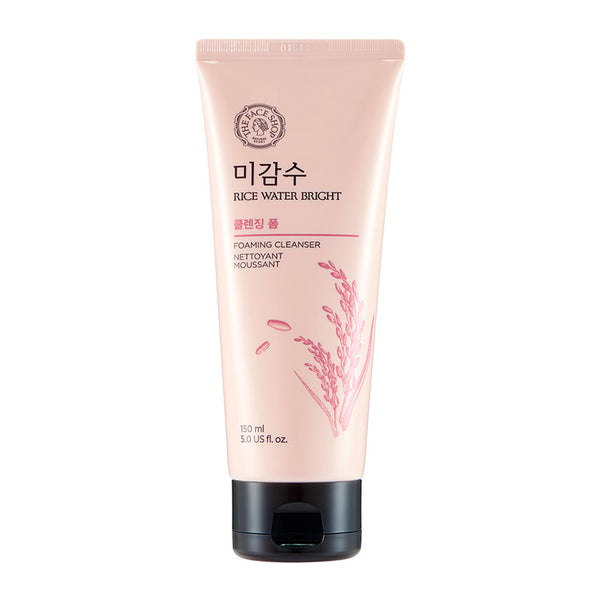 The Face Shop Rice Water Bright Foaming Cleanser Nudie Glow Australia