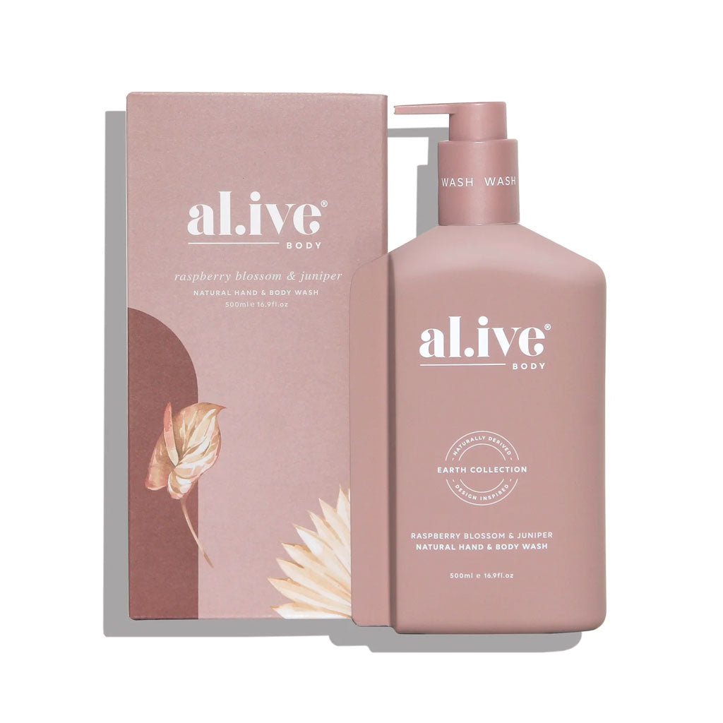 al.ive body Raspberry Blossom & Juniper Hand & Body Wash - Nudie Glow