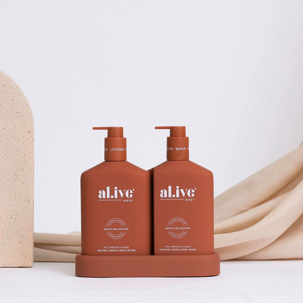 al.ive body Fig, Apricot & Sage - Hand & Body Wash/Lotion Duo Nudie Glow Australia